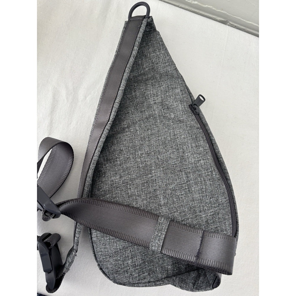 Vera Bradley Mini Sling Backpack Crossbody Belt Bag Heather Grey Zip Closure NWT - Picture 2 of 8